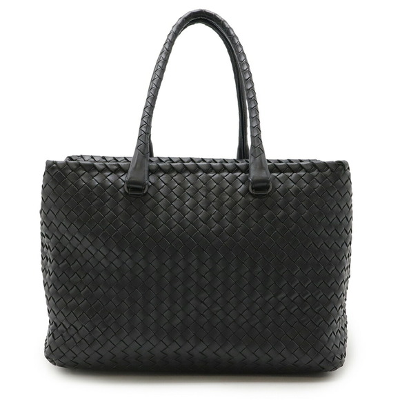 BOTTEGA VENETA Bottega Veneta Intrecciato Tote Bag Shoulder Leather Dark Gray - Picture 1 of 10